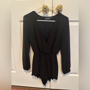 Black long sleeved romper